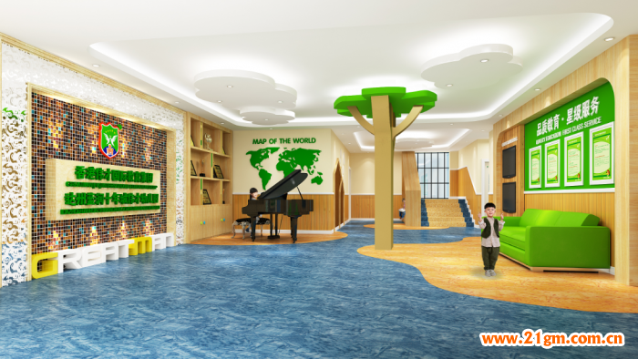 成都達州藍潤十年城偉才幼兒園，建筑面積約2320平方米，戶外面積約1000平方米，由8棟別墅組成，周邊小區密集度比較高，可以面向整個達州市區招生，為當地提供優質幼兒教育平臺。