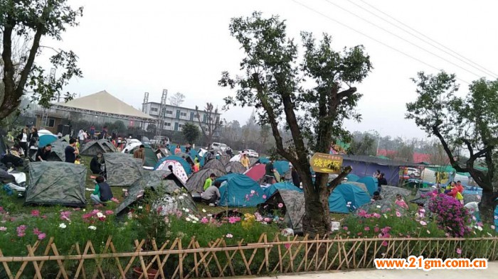 四川成都溫江區時代西錦偉才幼兒園親子露營活動
