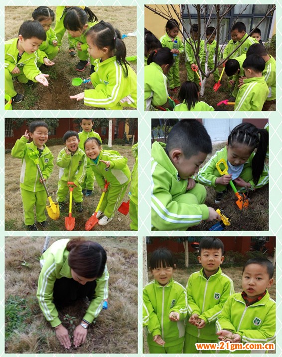 添一點(diǎn)新綠,溫馨又美好——湖北仙桃和合偉才幼兒園植樹(shù)節(jié)活動(dòng)