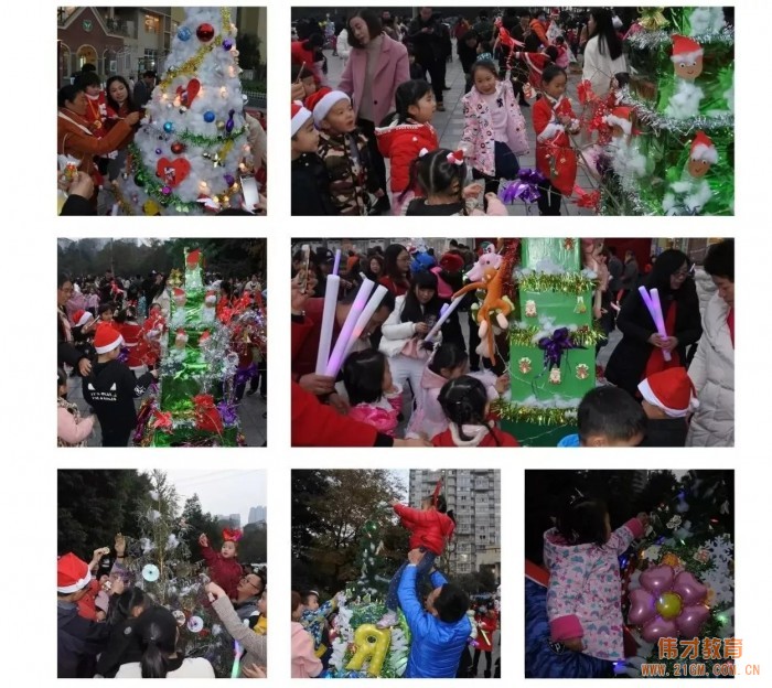 喜樂•歡聚•給予，盡在四川省成都市溫江區(qū)時代西錦偉才幼兒園圣誕活動