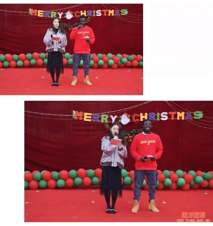 喜樂•歡聚•給予，盡在四川省成都市溫江區(qū)時代西錦偉才幼兒園圣誕活動