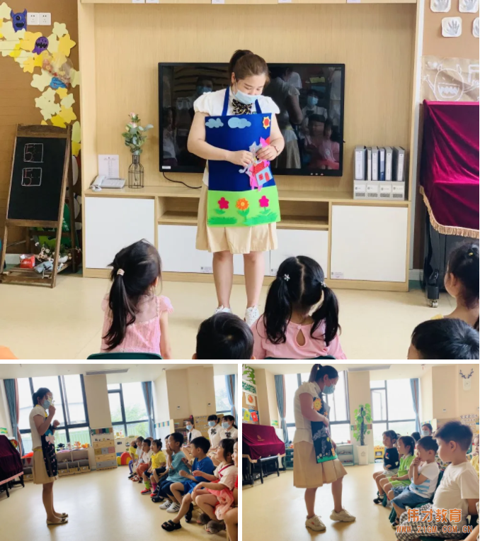 河南平頂山藍灣翠園偉才幼兒園特色課:全英圍裙劇—口袋繪本